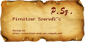 Pirnitzer Szervác névjegykártya